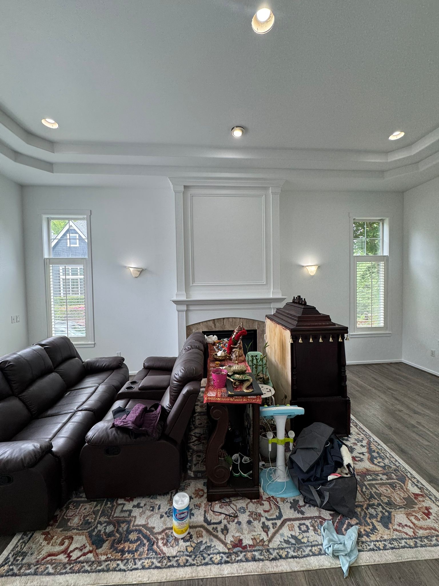 Interior painting completed white finish