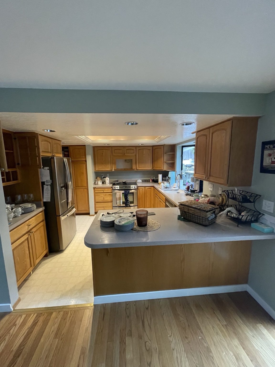 Kitchen cabinets before painting project